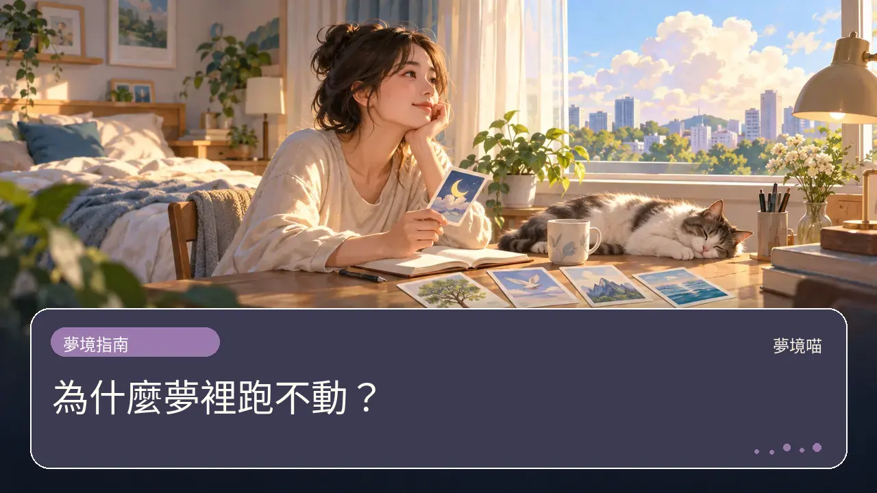 為什麼夢裡跑不動？主題插畫