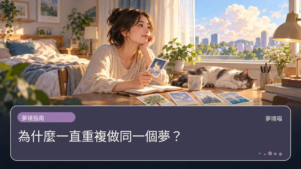 為什麼一直重複做同一個夢？主題插畫