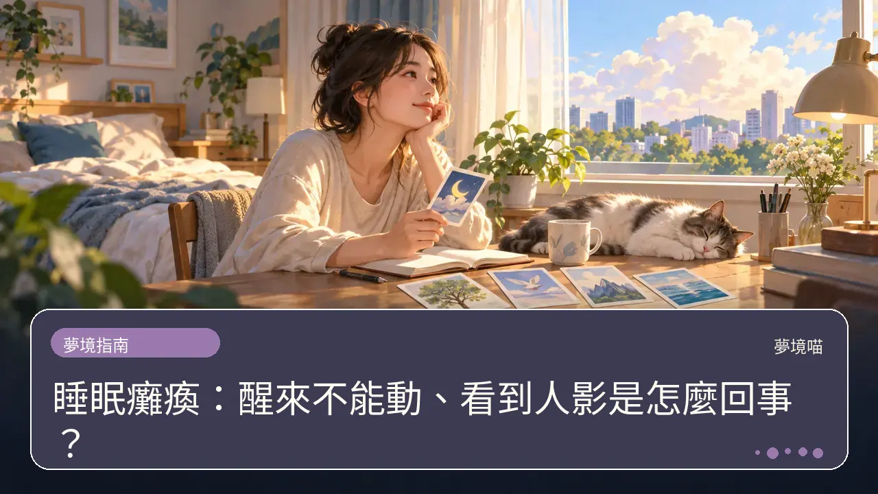 睡眠癱瘓：醒來不能動、看到人影是怎麼回事？主題插畫